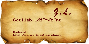Gotlieb Lóránt névjegykártya